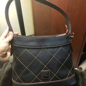Dooney & Bourke Quilted Navy Florentine Hobo